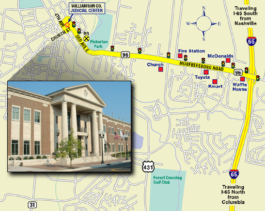 Williamson Co. Judicial Center Map