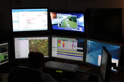 A dispatcher in the 9-1-1 center during the May 2010 Flood in Williamson County.