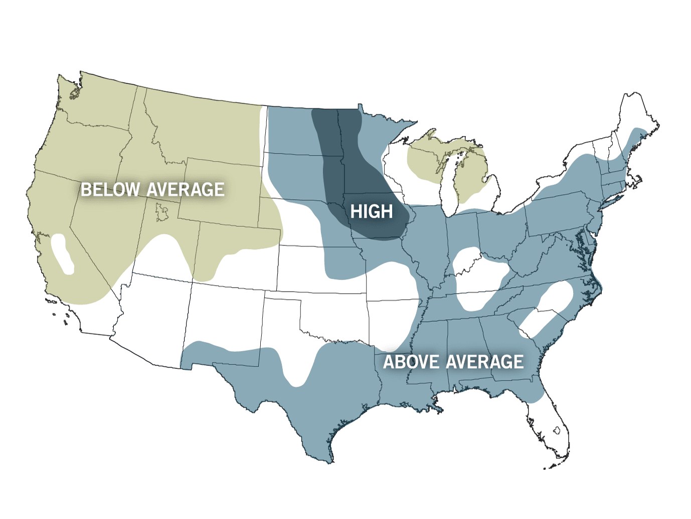Map of 2010 flood risk.